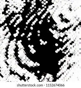Abstract grunge grid stripe halftone background pattern. Spotted black and white line vector illustration
