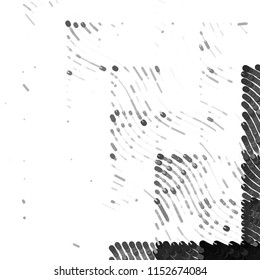 Abstract grunge grid stripe halftone background pattern. Spotted black and white line vector illustration
