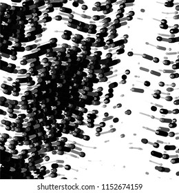 Abstract grunge grid stripe halftone background pattern. Spotted black and white line vector illustration
