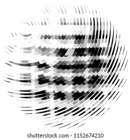 Abstract grunge grid stripe halftone background pattern. Spotted black and white line vector illustration
