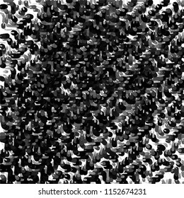 Abstract grunge grid stripe halftone background pattern. Spotted black and white line vector illustration
