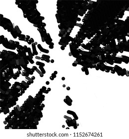 Abstract grunge grid stripe halftone background pattern. Spotted black and white line vector illustration
