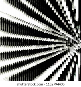 Abstract grunge grid stripe halftone background pattern. Spotted black and white line vector illustration
