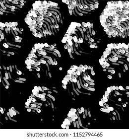 Abstract grunge grid stripe halftone background pattern. Spotted black and white line vector illustration
