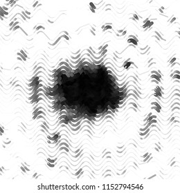 Abstract grunge grid stripe halftone background pattern. Spotted black and white line vector illustration
