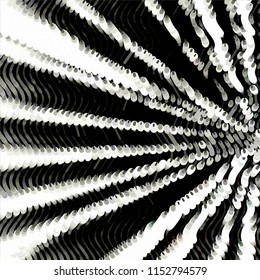 Abstract grunge grid stripe halftone background pattern. Spotted black and white line vector illustration
