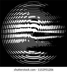 Abstract grunge grid stripe halftone background pattern. Spotted black and white line vector illustration
