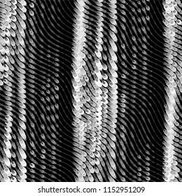 Abstract grunge grid stripe halftone background pattern. Spotted black and white line vector illustration
