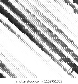 Abstract grunge grid stripe halftone background pattern. Spotted black and white line vector illustration
