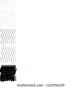 Abstract grunge grid stripe halftone background pattern. Spotted black and white line vector illustration
