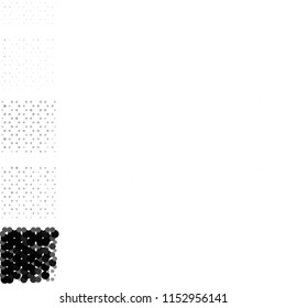 Abstract grunge grid stripe halftone background pattern. Spotted black and white line vector illustration
