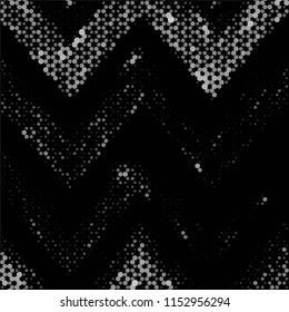 Abstract grunge grid stripe halftone background pattern. Spotted black and white line vector illustration
