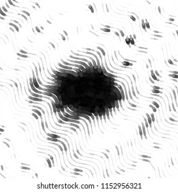 Abstract grunge grid stripe halftone background pattern. Spotted black and white line vector illustration
