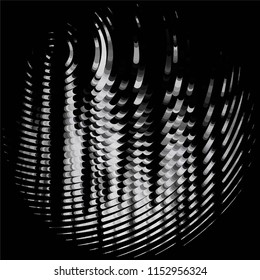 Abstract grunge grid stripe halftone background pattern. Spotted black and white line vector illustration
