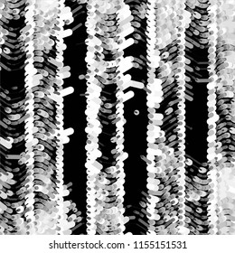 Abstract grunge grid stripe halftone background pattern. Spotted black and white line vector illustration
