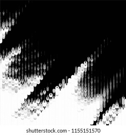 Abstract grunge grid stripe halftone background pattern. Spotted black and white line vector illustration
