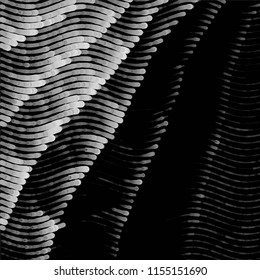Abstract grunge grid stripe halftone background pattern. Spotted black and white line vector illustration
