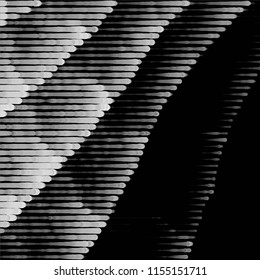 Abstract grunge grid stripe halftone background pattern. Spotted black and white line vector illustration
