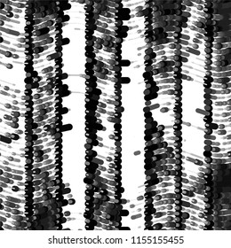 Abstract grunge grid stripe halftone background pattern. Spotted black and white line vector illustration
