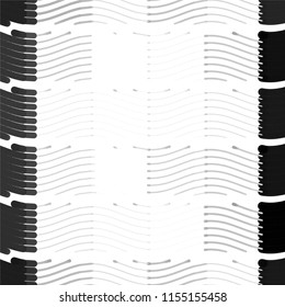 Abstract grunge grid stripe halftone background pattern. Spotted black and white line vector illustration
