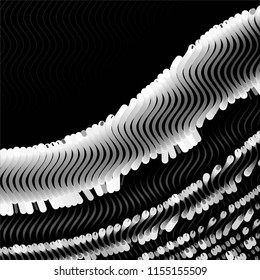 Abstract grunge grid stripe halftone background pattern. Spotted black and white line vector illustration
