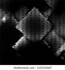 Abstract grunge grid stripe halftone background pattern. Spotted black and white line vector illustration
