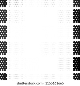 Abstract grunge grid stripe halftone background pattern. Spotted black and white line vector illustration
