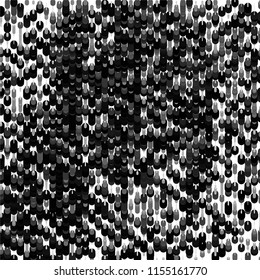Abstract grunge grid stripe halftone background pattern. Spotted black and white line vector illustration
