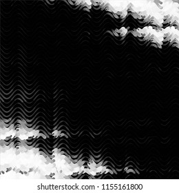 Abstract grunge grid stripe halftone background pattern. Spotted black and white line vector illustration
