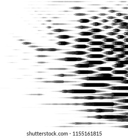 Abstract grunge grid stripe halftone background pattern. Spotted black and white line vector illustration

