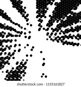 Abstract grunge grid stripe halftone background pattern. Spotted black and white line vector illustration
