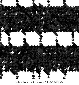 Abstract grunge grid stripe halftone background pattern. Spotted black and white line vector illustration
