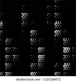 Abstract grunge grid stripe halftone background pattern. Spotted black and white line vector illustration
