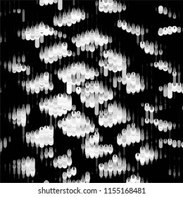 Abstract grunge grid stripe halftone background pattern. Spotted black and white line vector illustration
