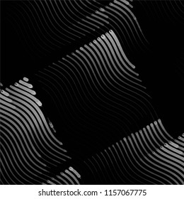 Abstract grunge grid stripe halftone background pattern. Spotted black and white line vector illustration
