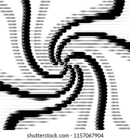 Abstract grunge grid stripe halftone background pattern. Spotted black and white line vector illustration
