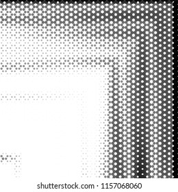 Abstract grunge grid stripe halftone background pattern. Spotted black and white line vector illustration

