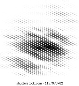 Abstract grunge grid stripe halftone background pattern. Spotted black and white line vector illustration
