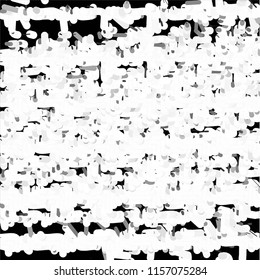 Abstract grunge grid stripe halftone background pattern. Spotted black and white line vector illustration
