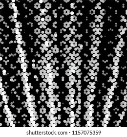 Abstract grunge grid stripe halftone background pattern. Spotted black and white line vector illustration
