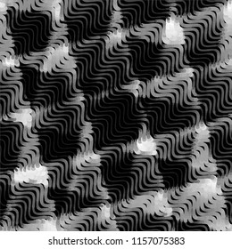 Abstract grunge grid stripe halftone background pattern. Spotted black and white line vector illustration
