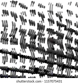 Abstract grunge grid stripe halftone background pattern. Spotted black and white line vector illustration
