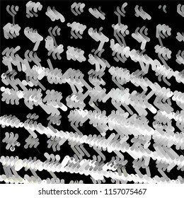 Abstract grunge grid stripe halftone background pattern. Spotted black and white line vector illustration
