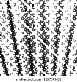 Abstract grunge grid stripe halftone background pattern. Spotted black and white line vector illustration
