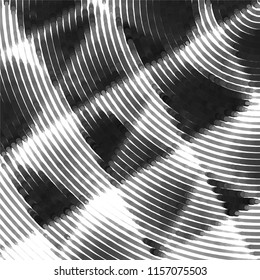 Abstract grunge grid stripe halftone background pattern. Spotted black and white line vector illustration
