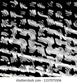 Abstract grunge grid stripe halftone background pattern. Spotted black and white line vector illustration
