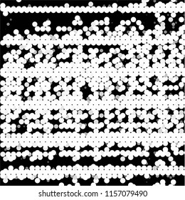 Abstract grunge grid stripe halftone background pattern. Spotted black and white line vector illustration
