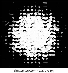 Abstract grunge grid stripe halftone background pattern. Spotted black and white line vector illustration
