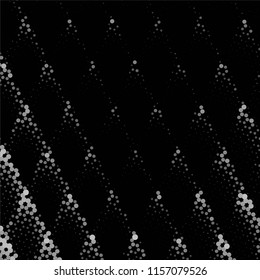 Abstract grunge grid stripe halftone background pattern. Spotted black and white line vector illustration

