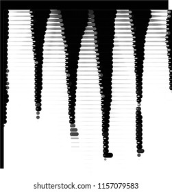 Abstract grunge grid stripe halftone background pattern. Spotted black and white line vector illustration
